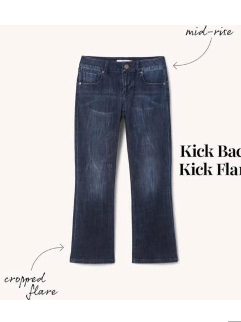 Tabby kick back kick flare jeans
